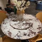 Yellow Velvet Dining Chair with Chinese Embroidered Back & Gold Stainless Steel Accents